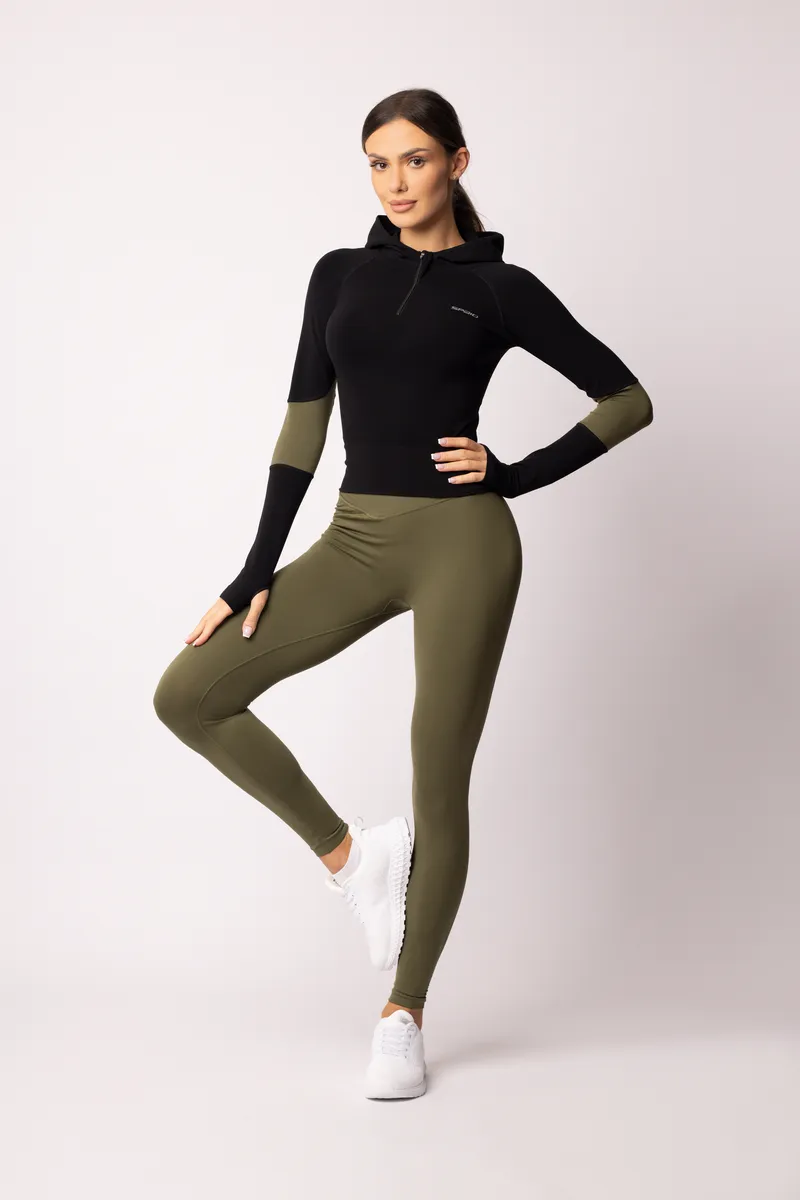 Spaio SPAIO FELPA ADAPT – DOUBLE COLOUR KHAKI/BLACK Qualità Garantita