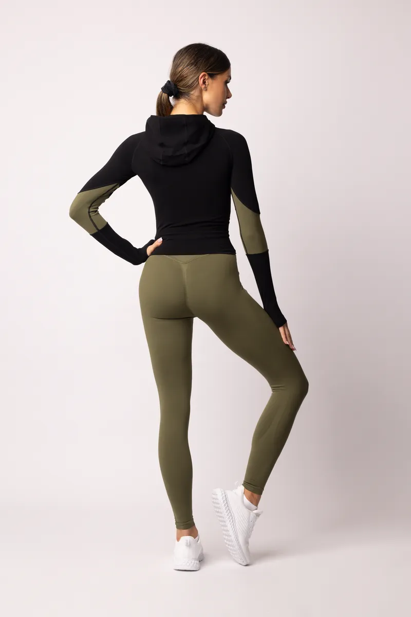 Spaio SPAIO FELPA ADAPT – DOUBLE COLOUR KHAKI/BLACK Qualità Garantita