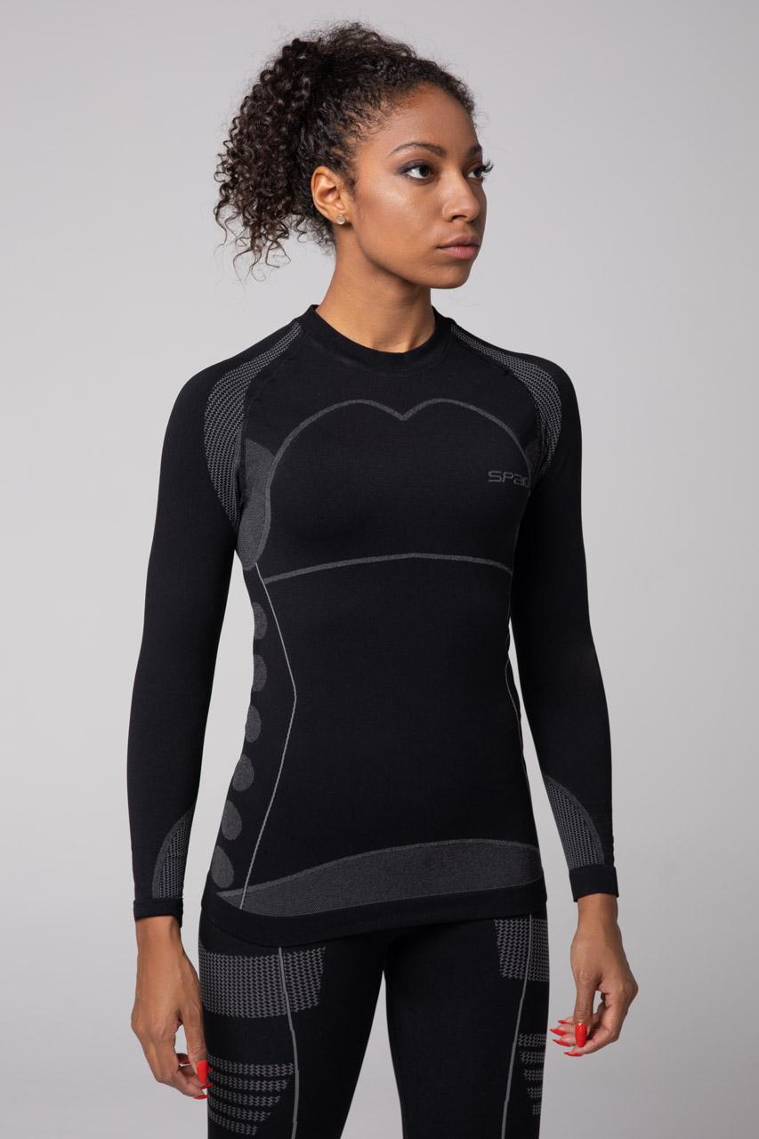 Spaio SPAIO MAGLIETTA TERMOATTIVA CON MANICHE LUNGHE THERMO-EVO DONNA NERO/GRIGIO Shopping Online