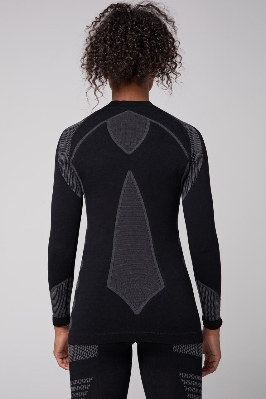 Spaio SPAIO MAGLIETTA TERMOATTIVA CON MANICHE LUNGHE THERMO-EVO DONNA NERO/GRIGIO Shopping Online