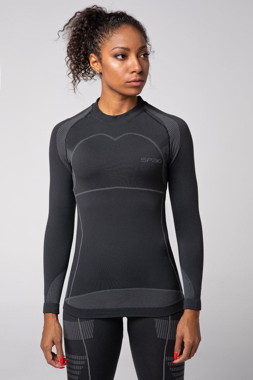 Spaio SPAIO MAGLIETTA TERMOATTIVA CON MANICHE LUNGHE THERMO-EVO DONNA GRIGIO/GRIGIO CHIARO