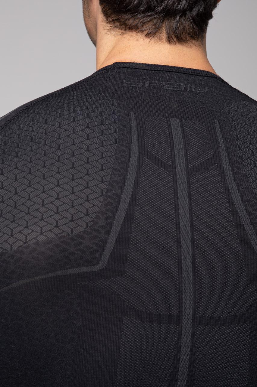 Spaio SPAIO MAGLIETTA TERMOATTIVA "ADRENALINE" UOMO NERO/GRIGIO Vendita Calda