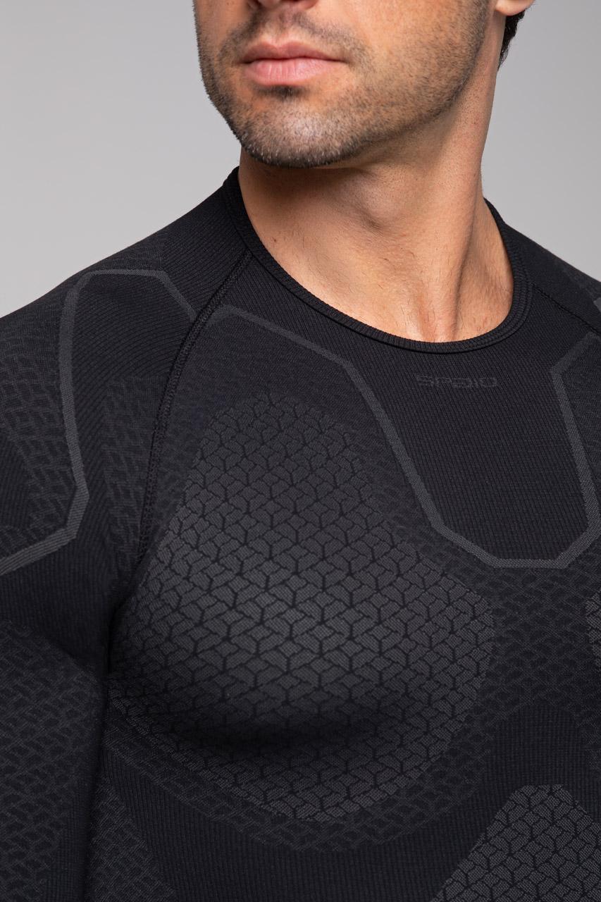 Spaio SPAIO MAGLIETTA TERMOATTIVA "ADRENALINE" UOMO NERO/GRIGIO Vendita Calda