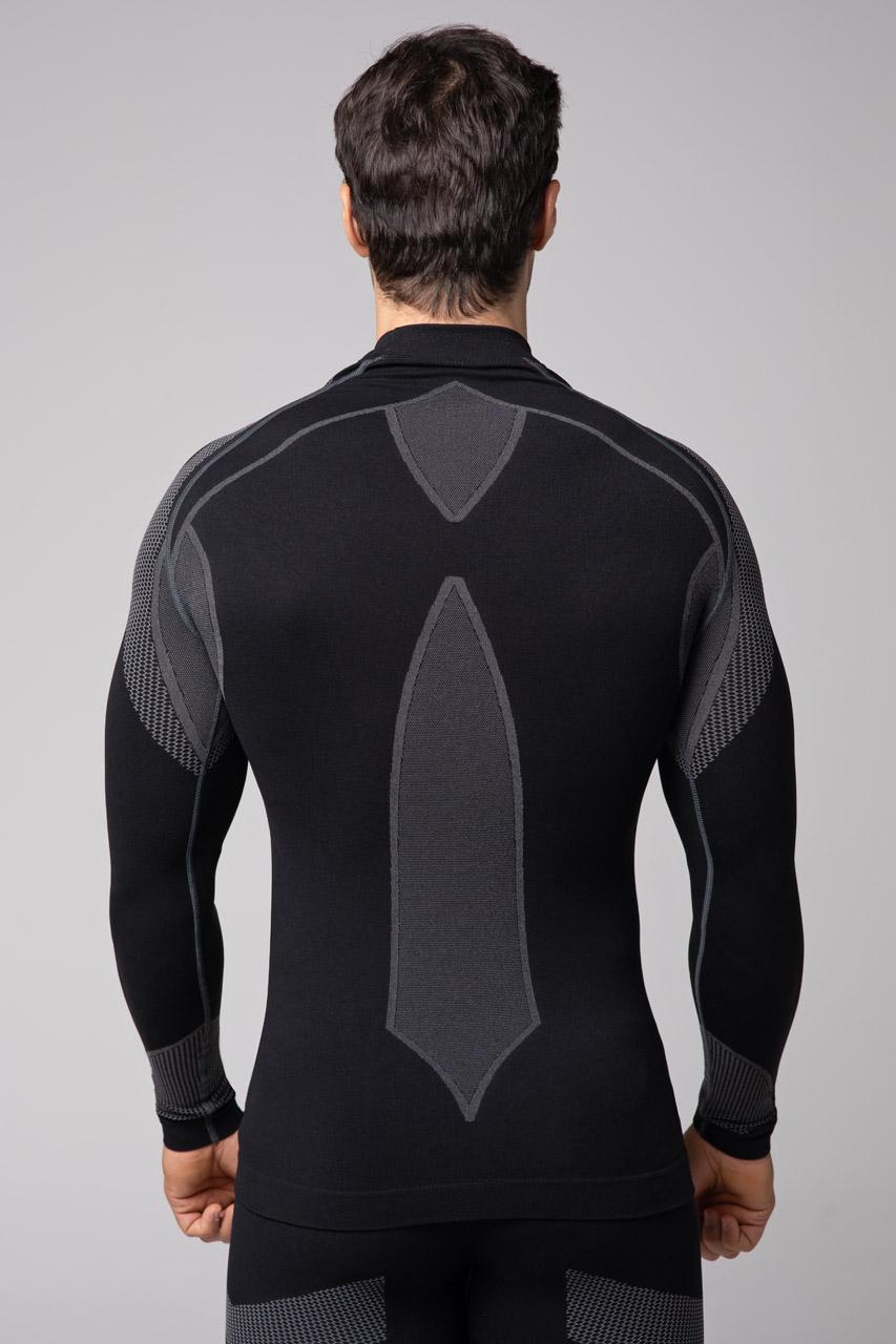 Spaio SPAIO MAGLIETTA TERMOATTIVA CON MANICHE LUNGHE THERMO-EVO UOMO NERO/GRIGIO Vendita Economica