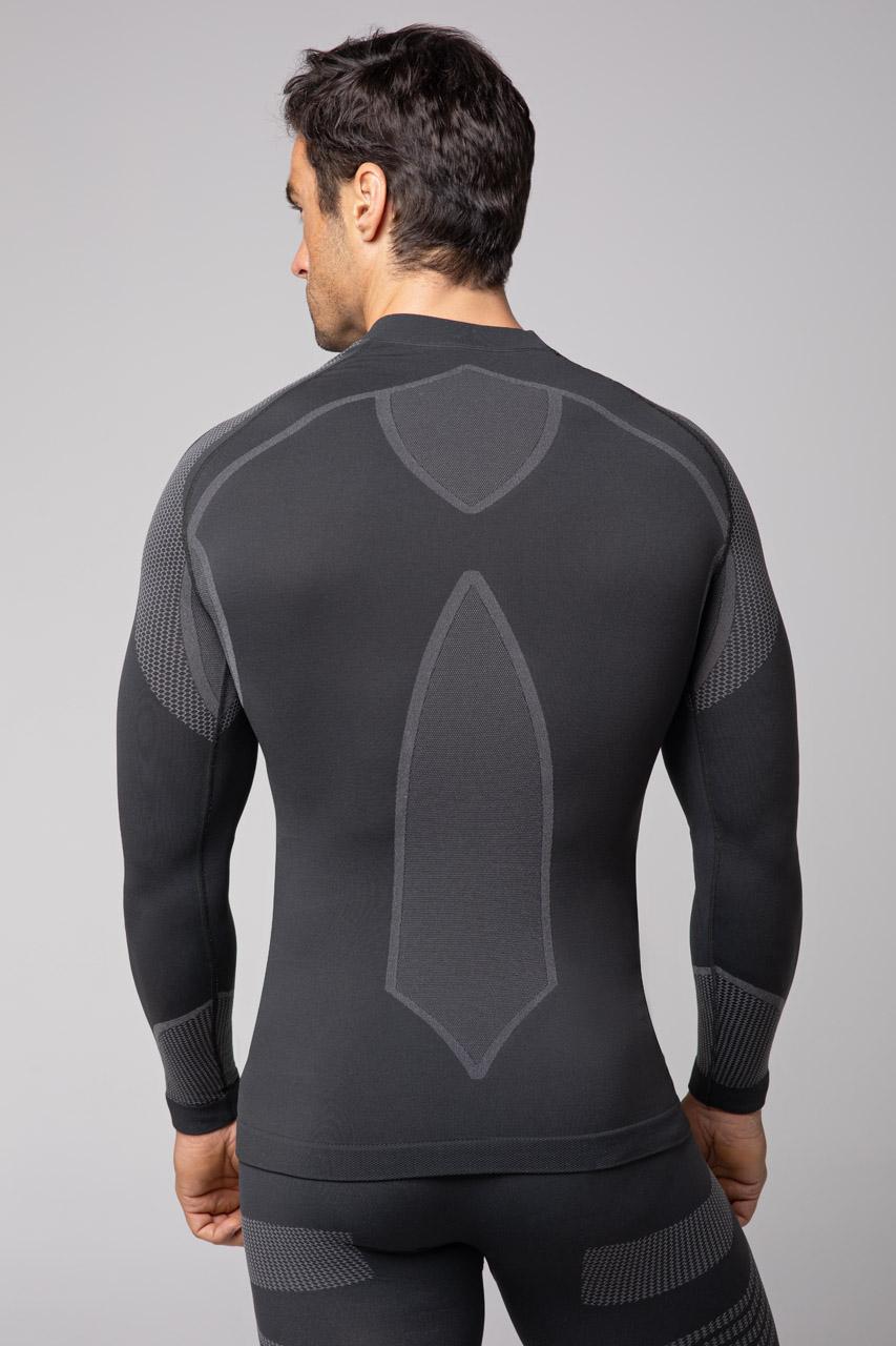 Spaio SPAIO MAGLIETTA TERMOATTIVA CON MANICHE LUNGHE "THERMO-EVO" UOMO GRIGIO/GRIGIO CHIARO Saldi Di Fabbrica