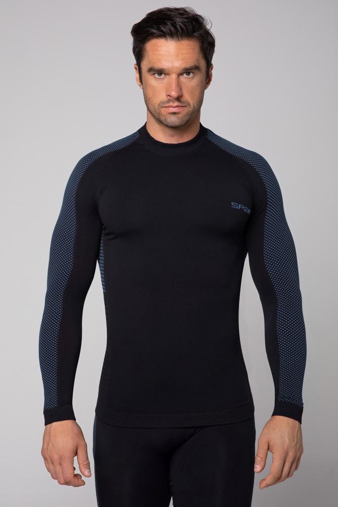Spaio SPAIO MAGLIA M/L TERMOATTIVA "FIERCE" NERO/BLU