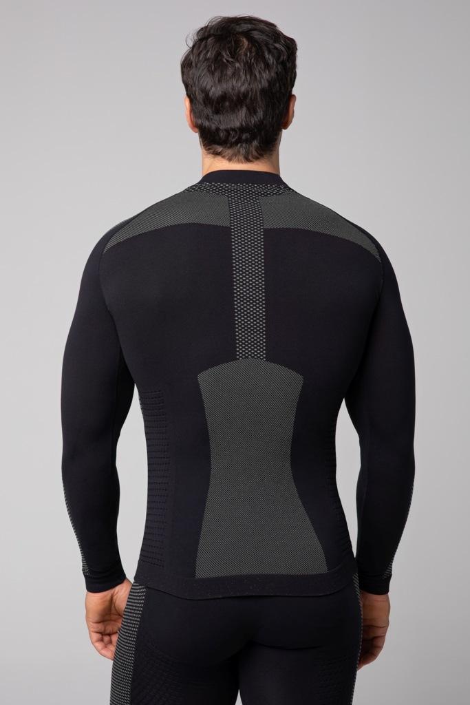 Spaio SPAIO MAGLIA M/L TERMOATTIVA "FIERCE" NERO/GRIGIO Vendite Flash