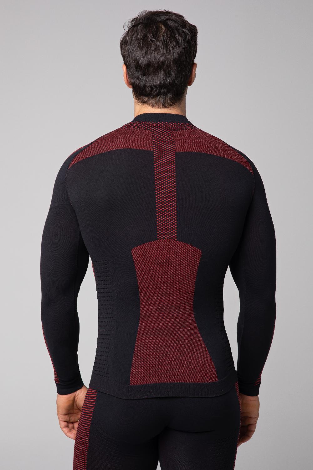 Spaio SPAIO MAGLIA M/L TERMOATTIVA "FIERCE" NERO/ROSSO Negozio