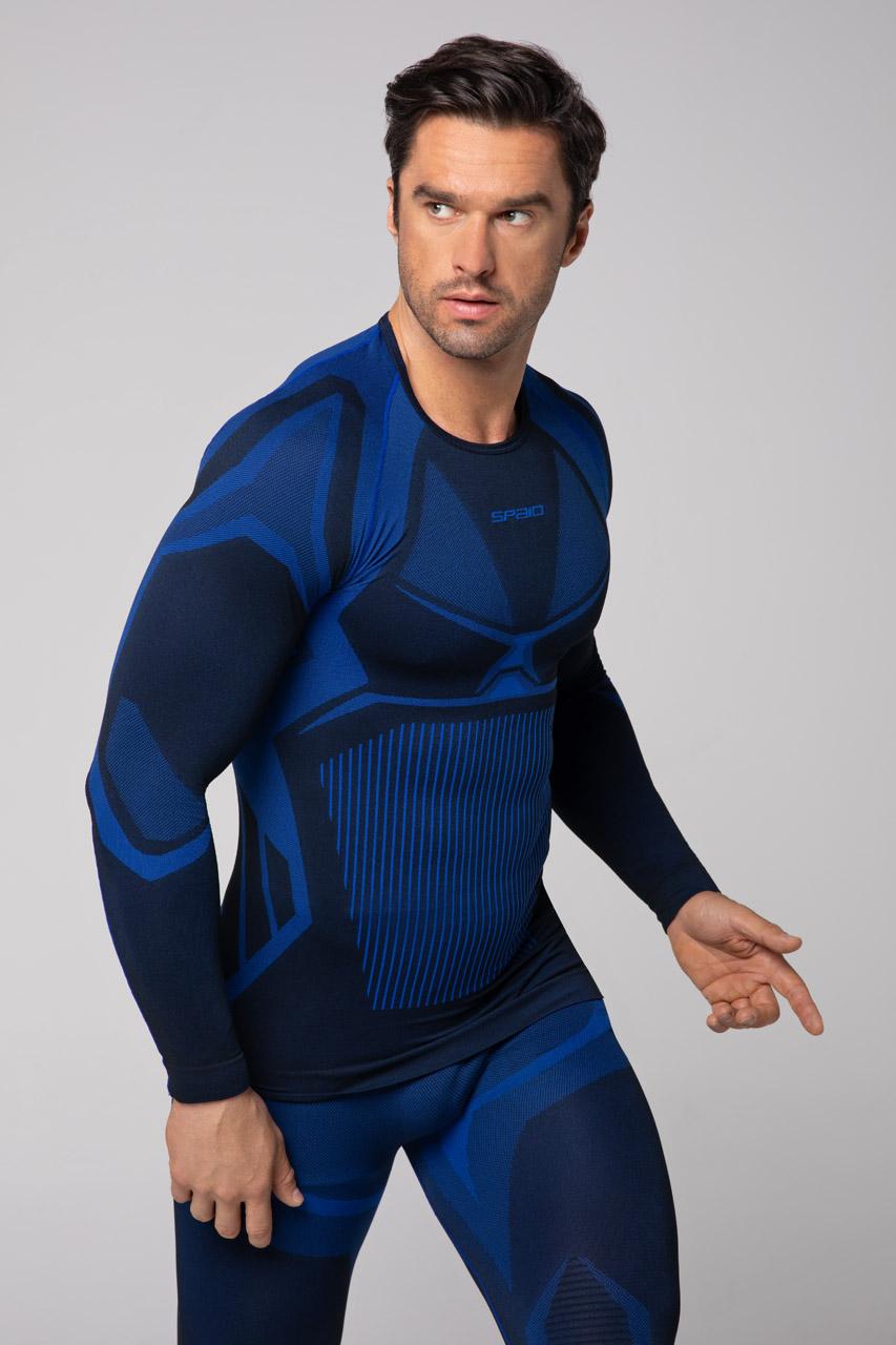 Spaio SPAIO MAGLIA M/L TERMOATTIVA "CONFIDENCE" NERO/ROYAL BLUE Italy
