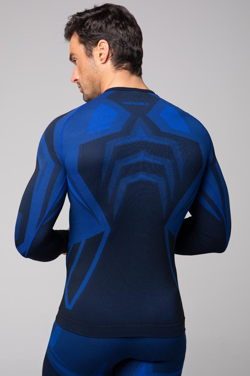 Spaio SPAIO MAGLIA M/L TERMOATTIVA "CONFIDENCE" NERO/ROYAL BLUE Italy