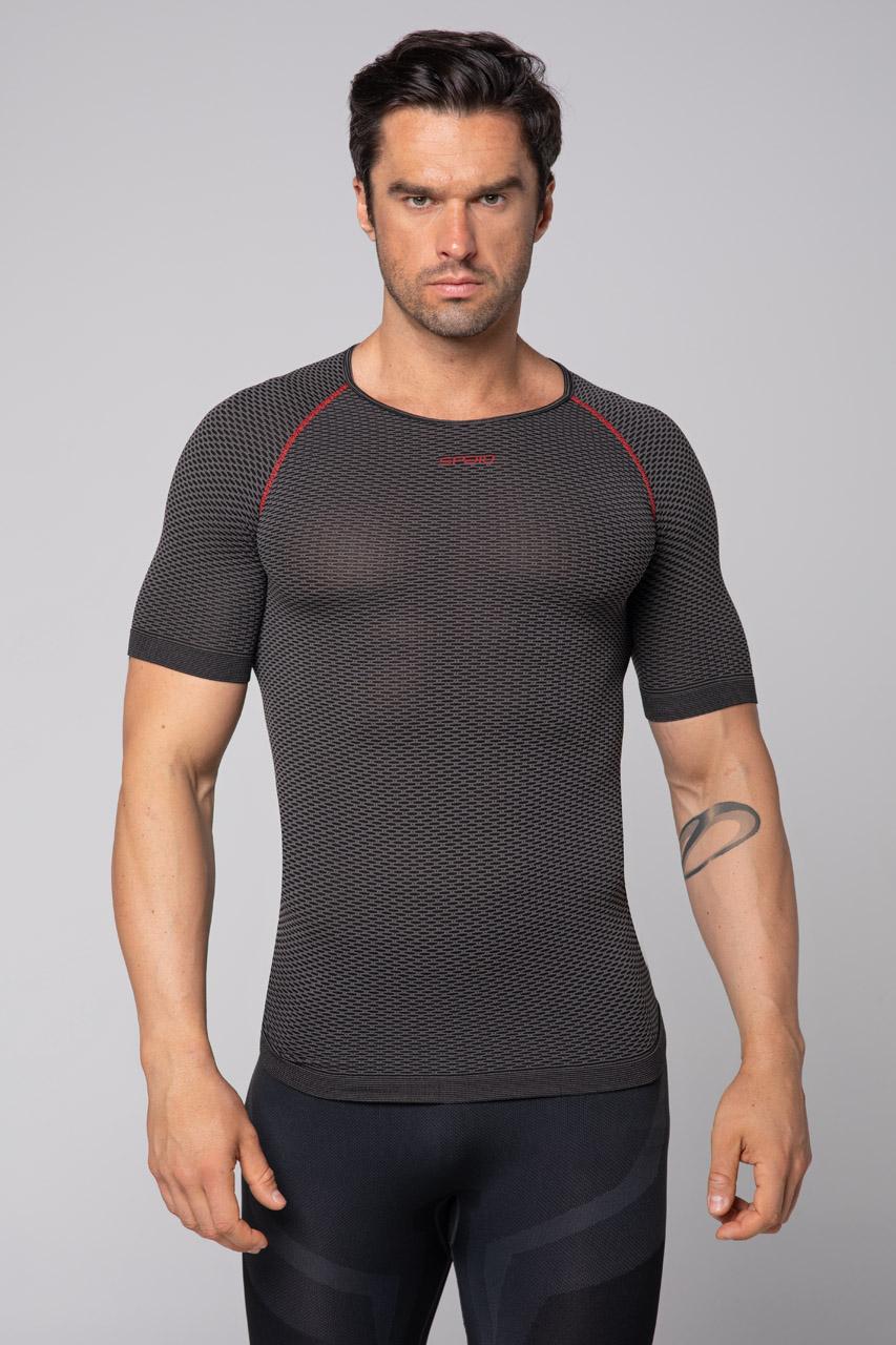Spaio SPAIO CAMICIA TERMOATTIVA CON MANICHE CORTE BREATH NERO/GRIGIO 2025