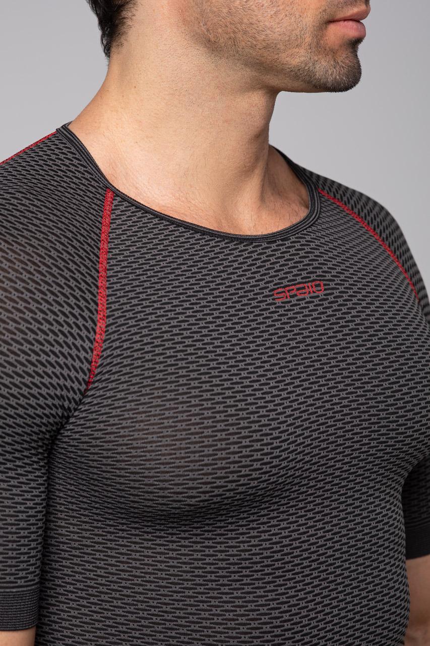 Spaio SPAIO CAMICIA TERMOATTIVA CON MANICHE CORTE BREATH NERO/GRIGIO 2025