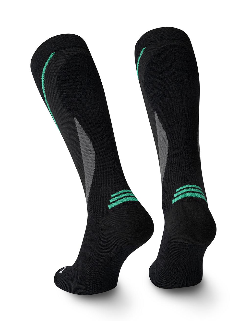 Spaio SPAIO calze da sci compressive SKI SOCKS 01 BLACK/GREY/GREEN Fino Al -60%
