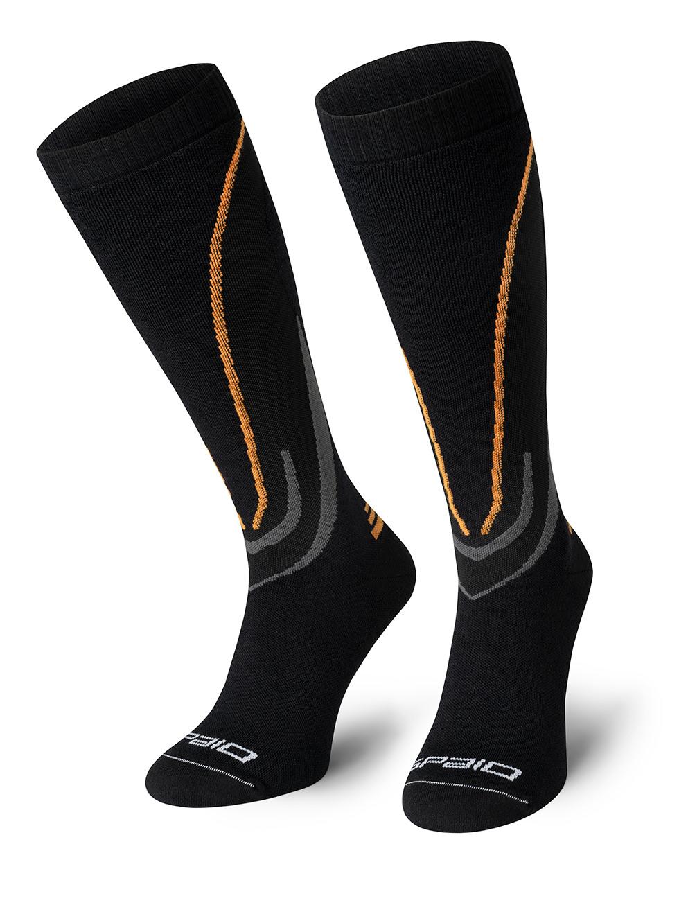 Spaio SPAIO calze da sci compressive THERMO-EVO BLACK/GREY/ORANGE