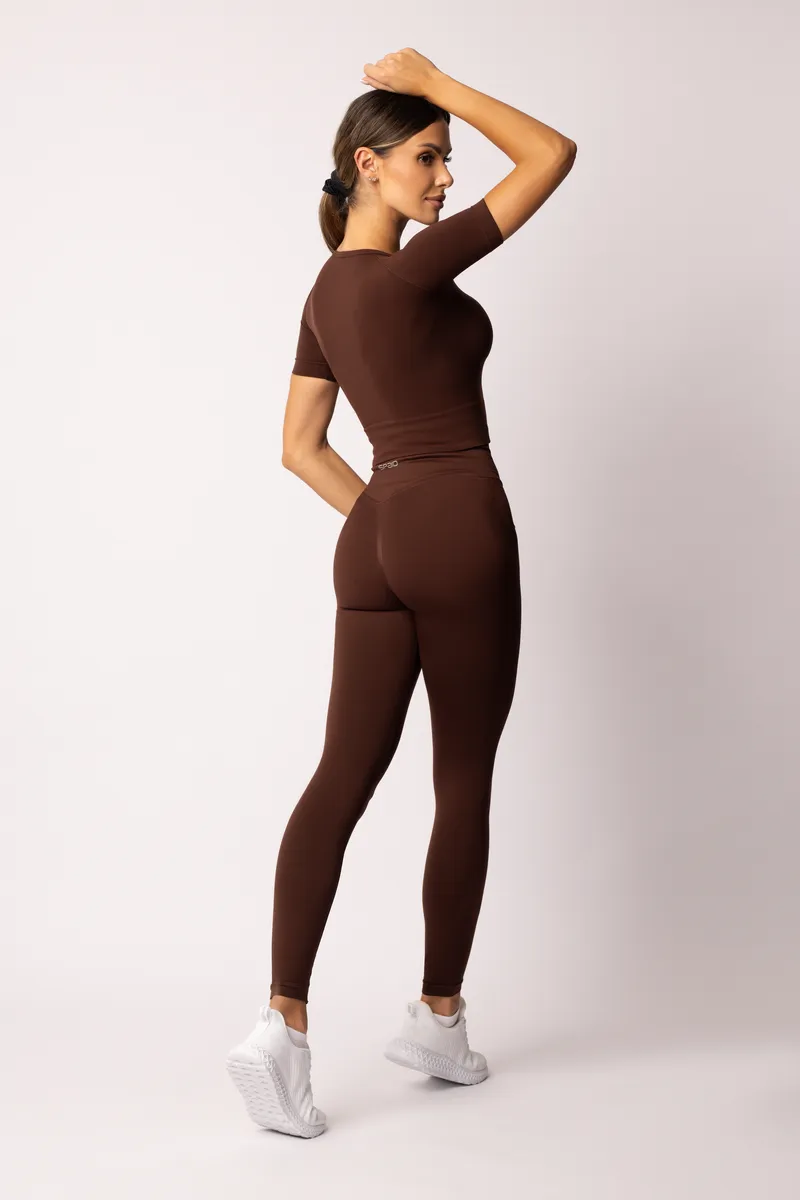 Spaio SPAIO RASHGUARD ADAPT MANICA CORTA COFFEE Saldi Di Fabbrica