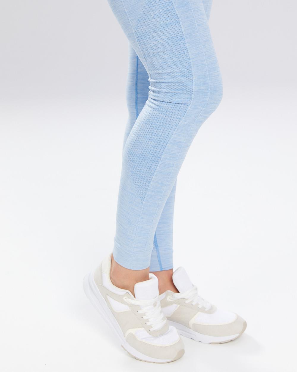 Spaio SPAIO LEGGINSY MELANGE LINCHEN BLUE Nuovo