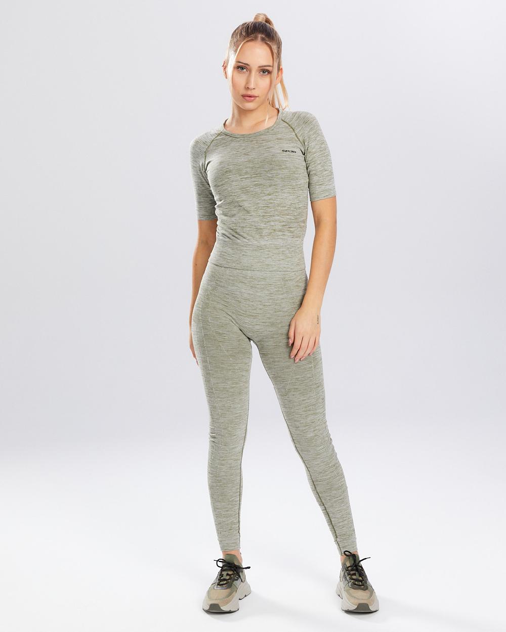 Spaio SPAIO RASHGUARD MELANGE MANICHE CORTE KHAKI Promozione