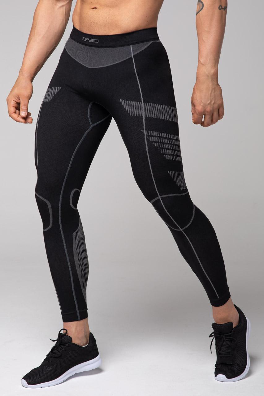 Spaio SPAIO LEGGINS TERMOATTIVI "THERMO-EVO" UOMO NERO/GRIGIO Sottocosto