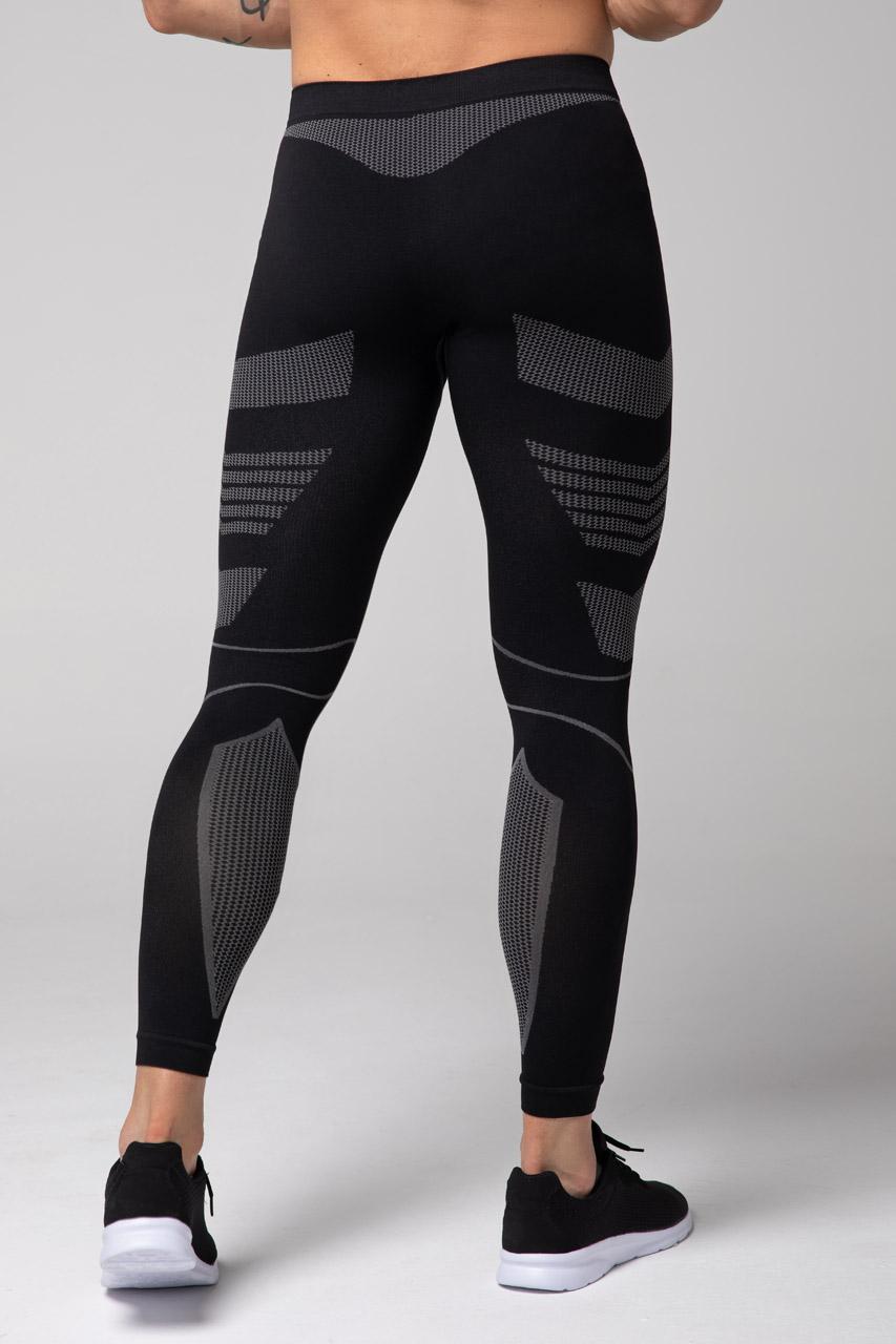 Spaio SPAIO LEGGINS TERMOATTIVI "THERMO-EVO" UOMO NERO/GRIGIO Sottocosto