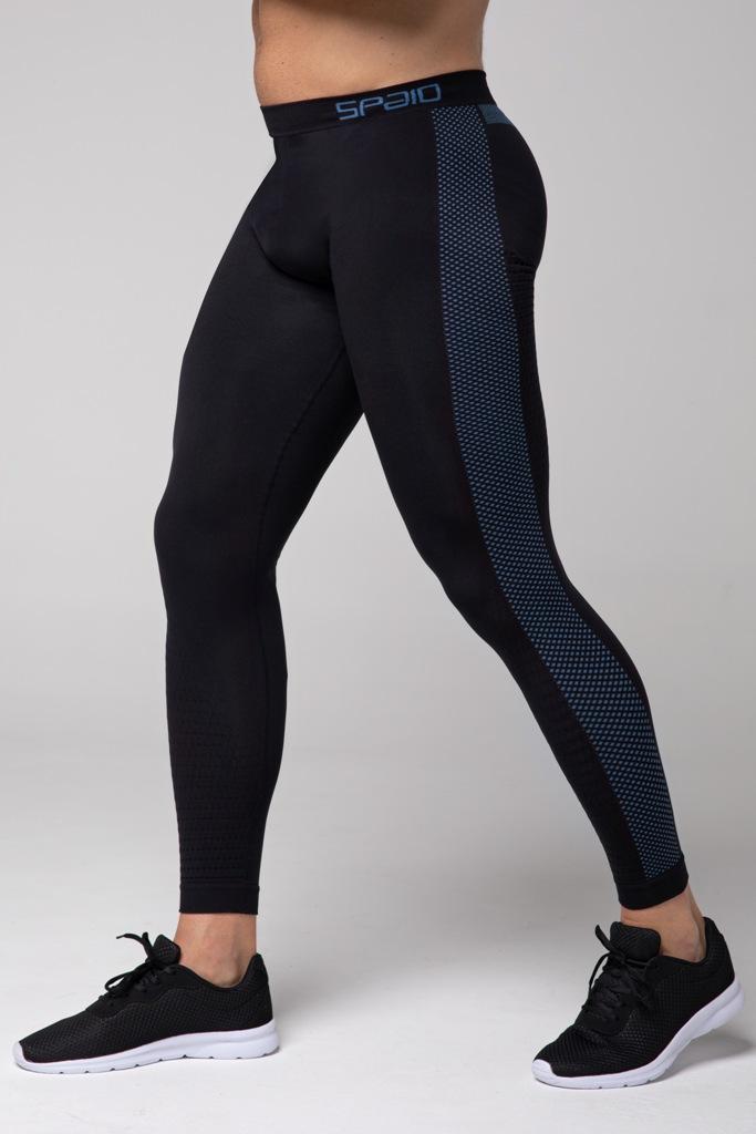 Spaio SPAIO LEGGINGS TERMOATTIVI "FIERCE" NERO/BLU Presa
