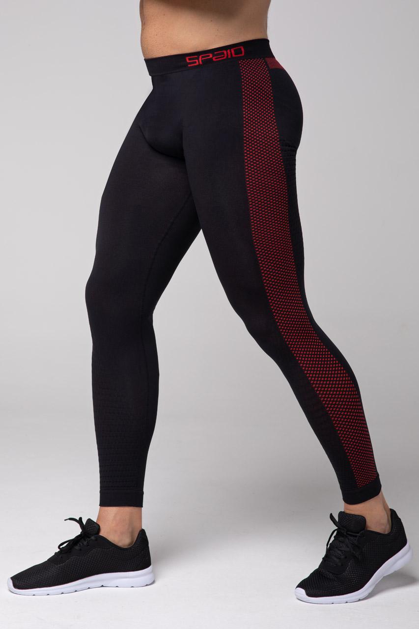 Spaio SPAIO LEGGINGS TERMOATTIVI "FIERCE" NERO/ROSSO Offerta