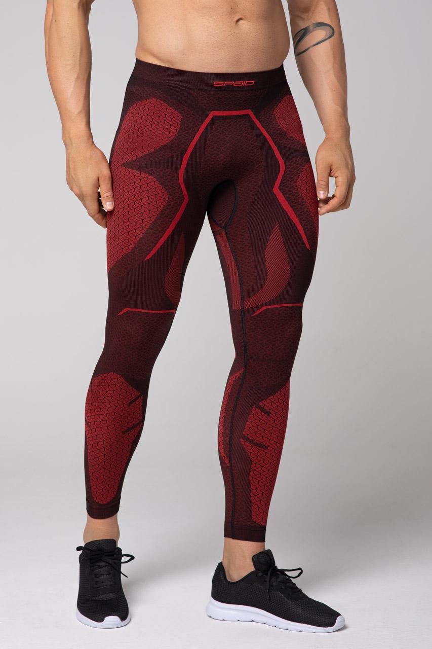 Spaio SPAIO LEGGINS TERMOATTIVI "ADRENALINE" UOMO NERO/ROSSO