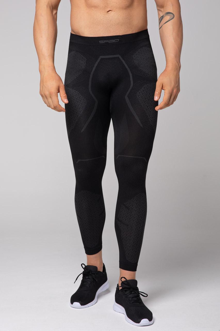 Spaio SPAIO LEGGINS TERMOATTIVI "ADRENALINE" UOMO NERO/GRIGIO