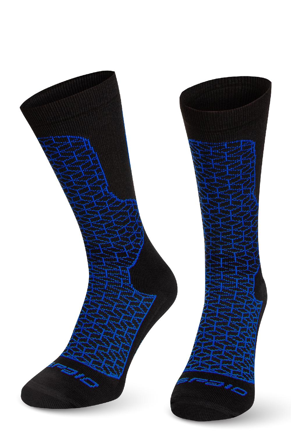 Spaio SPAIO CALZE "BREEZE" UNISEX NERO/ROYAL BLUE