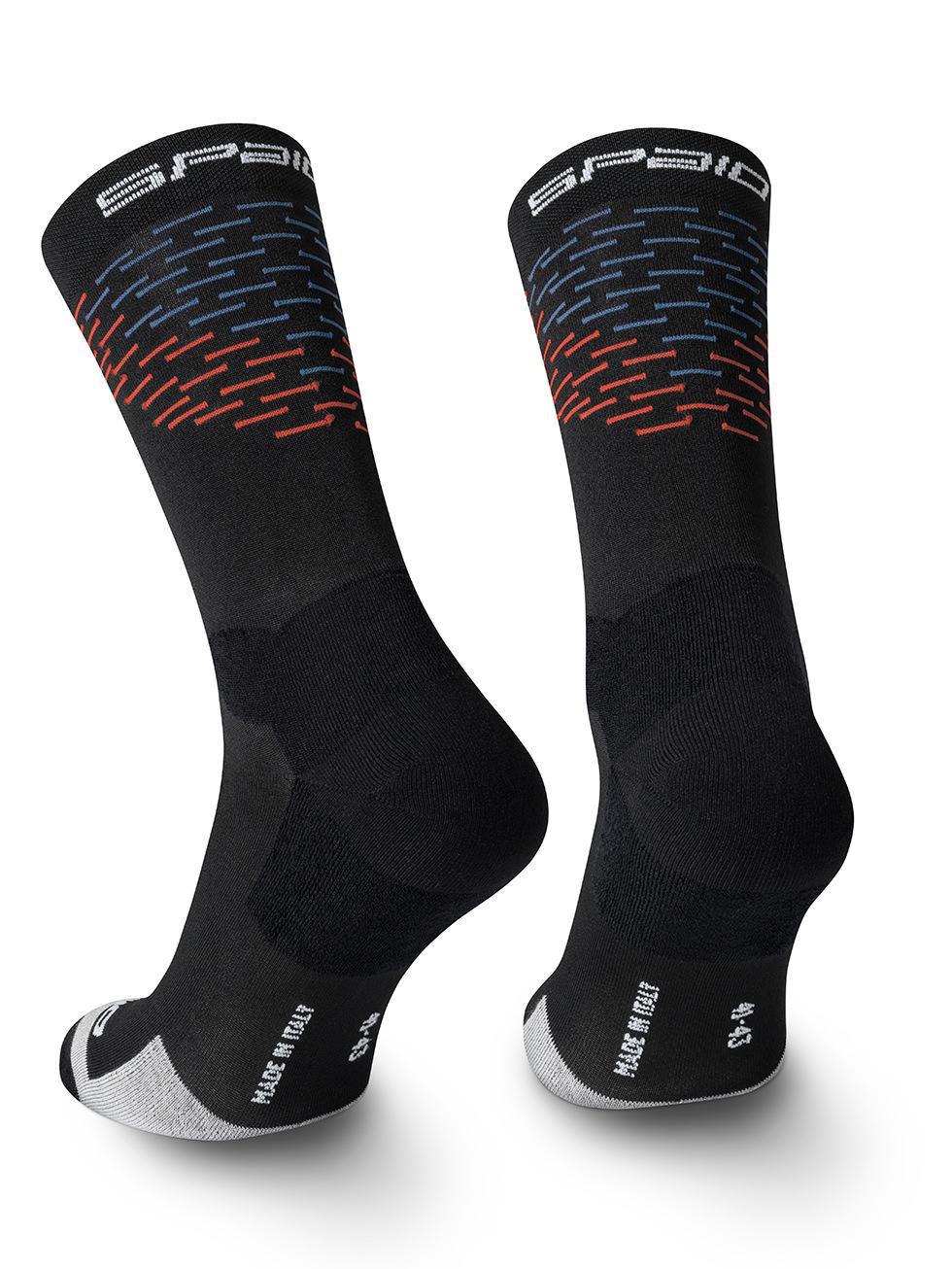 Spaio SPAIO CALZINI DA TREKKING MERINO BLACK/ORANGE/BLUE Outlet