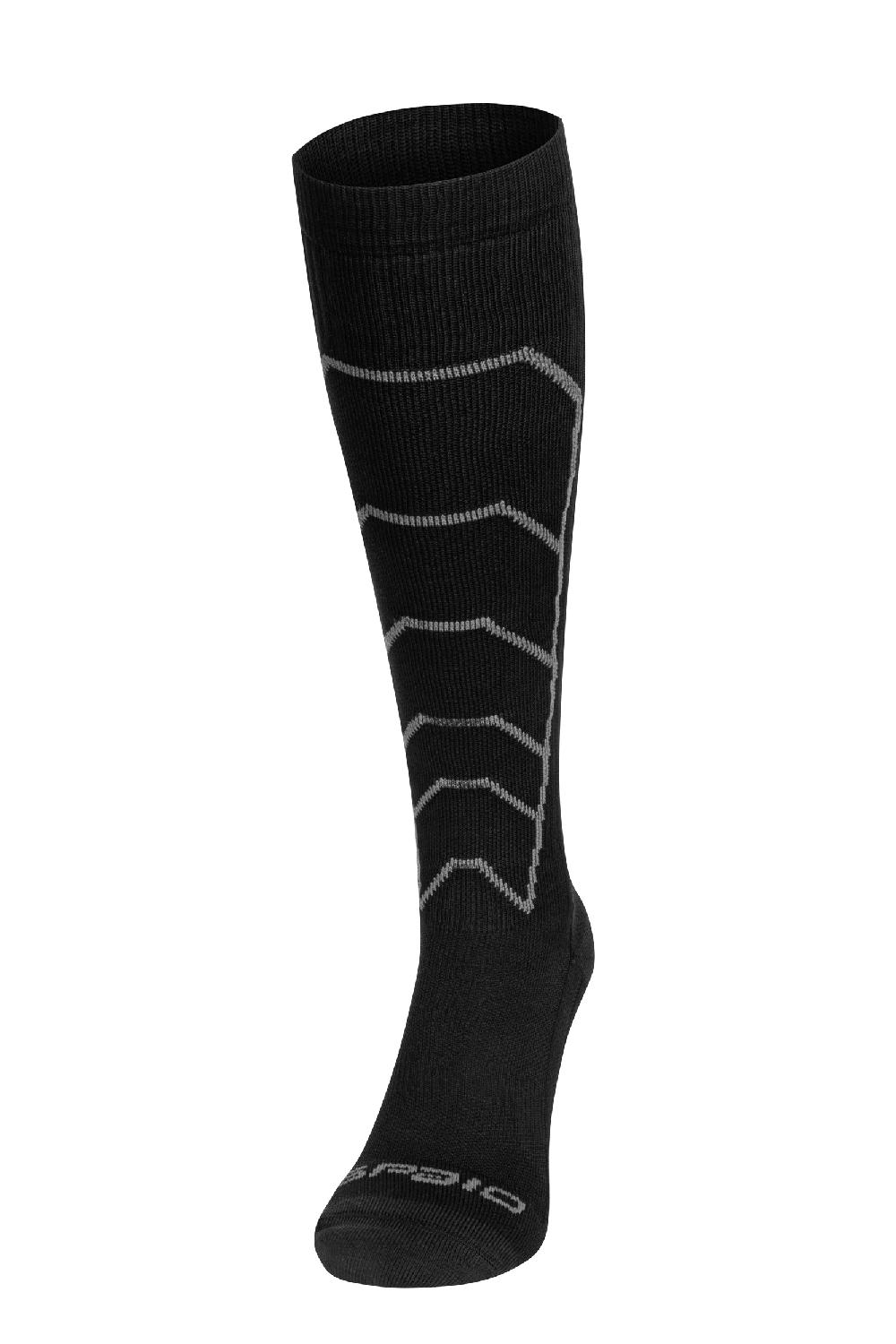 Spaio CALZE LUNGHE A COMPRESSIONE "RAPID" NERO/GRIGIO Saldi Di Fabbrica