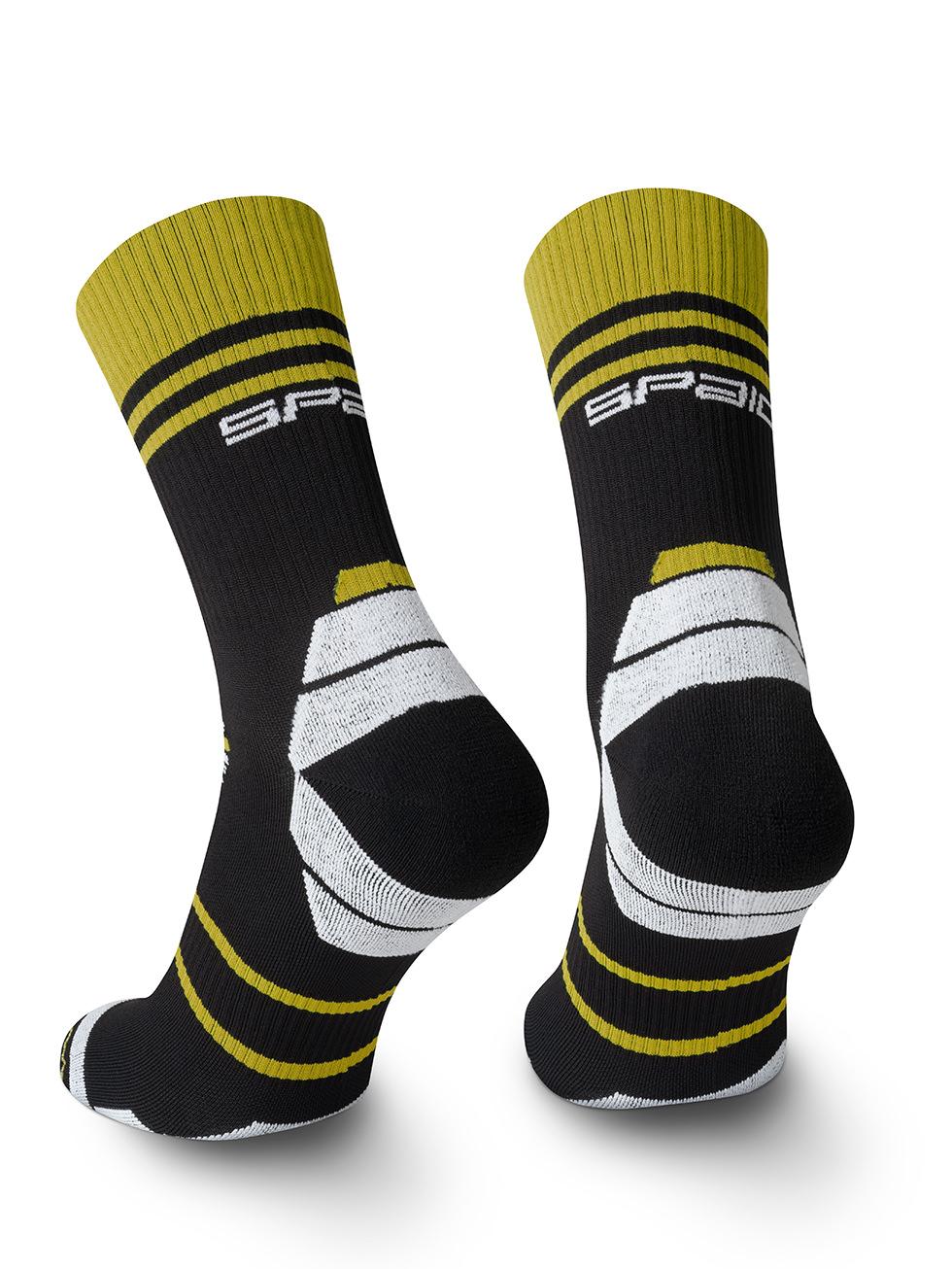 Spaio SPAIO CALZINI DA CORSA POWERFUL BLACK/WHITE/YELLOW In Linea