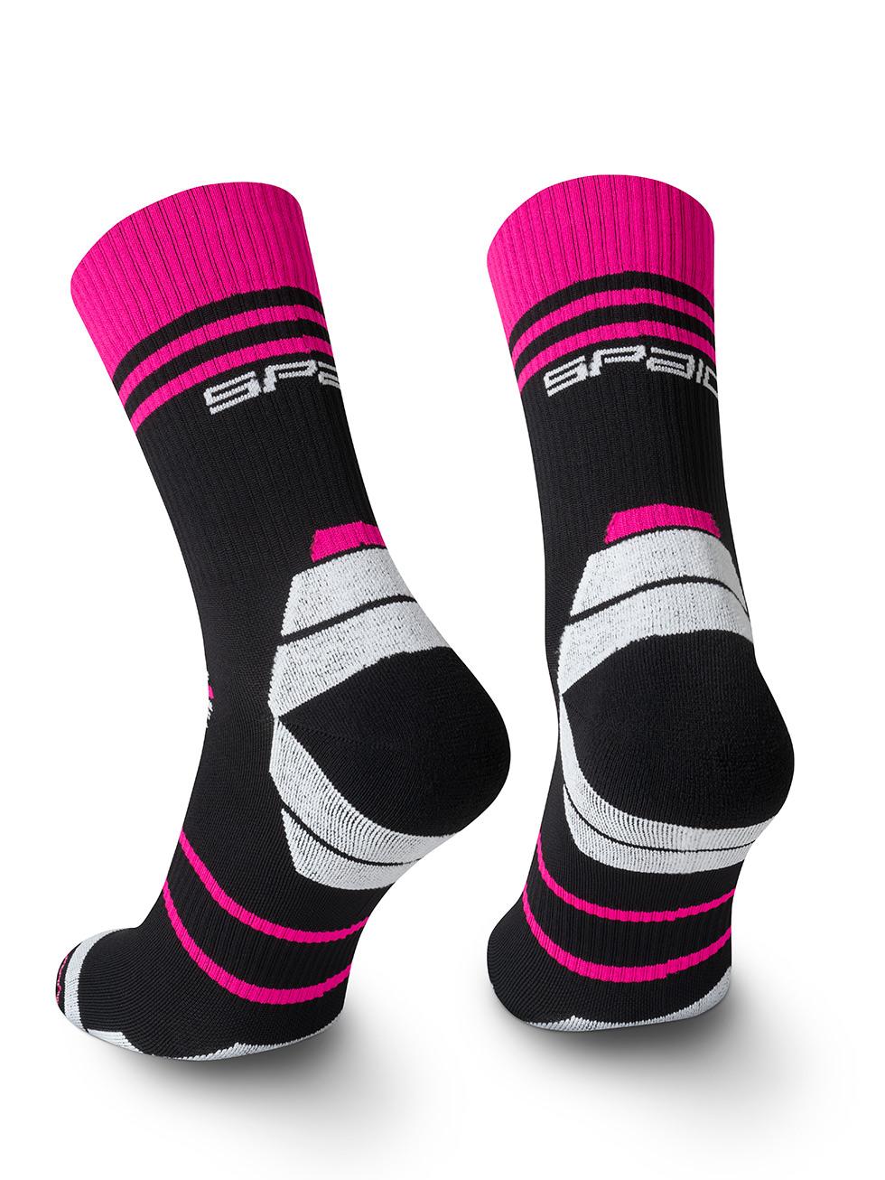 Spaio SPAIO CALZINI DA CORSA POWERFUL BLACK/WHITE/FUXIA Nuovo
