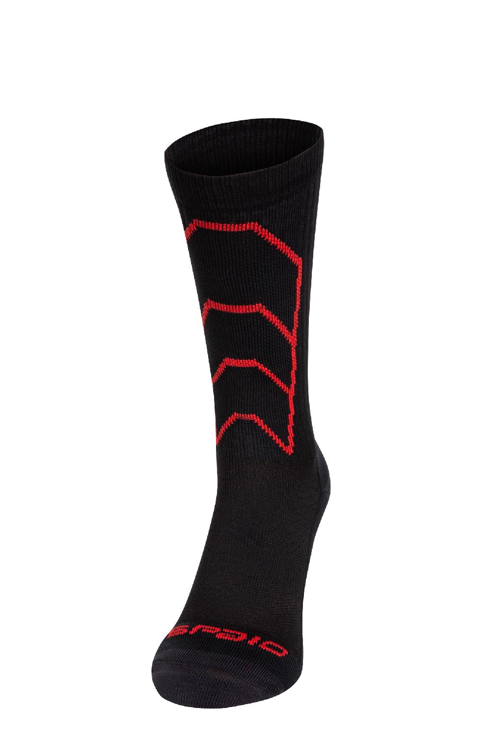 Spaio CALZE A COMPRESSIONE "RAPID" NERO/ROSSO Promozione Limitata