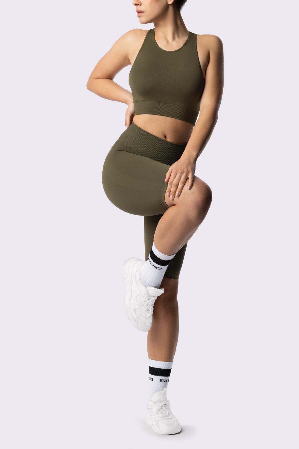 Spaio SPAIO REGGISENO SPORTIVO PERFORMANCE KHAKI Nuovo