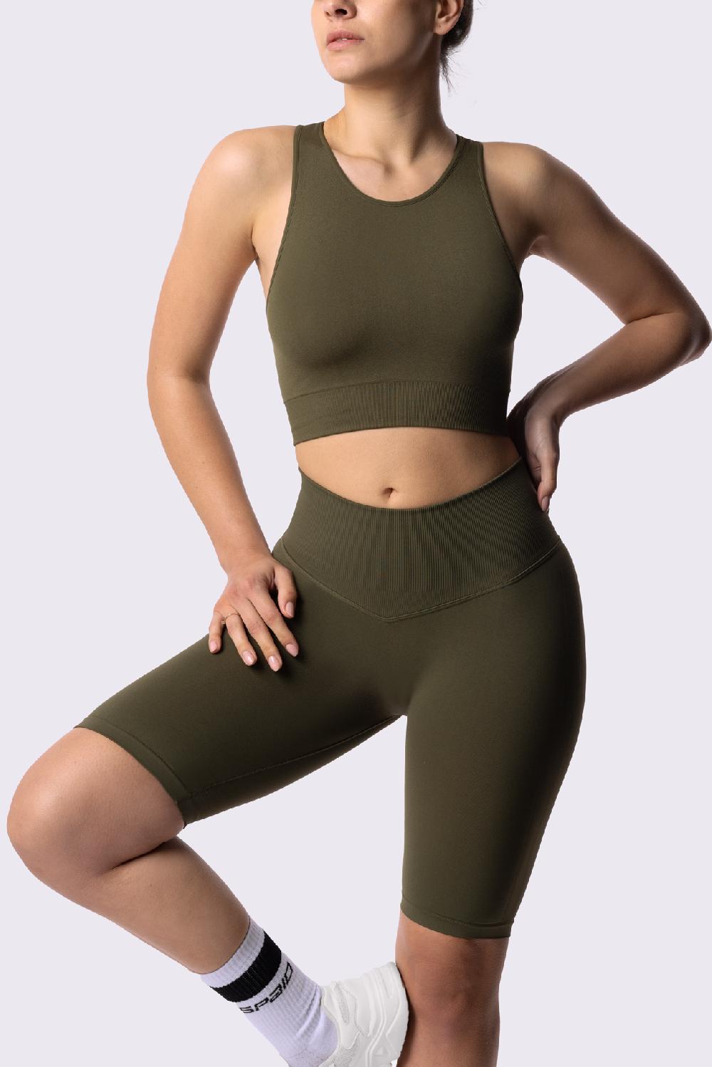 Spaio SPAIO REGGISENO SPORTIVO PERFORMANCE KHAKI Nuovo