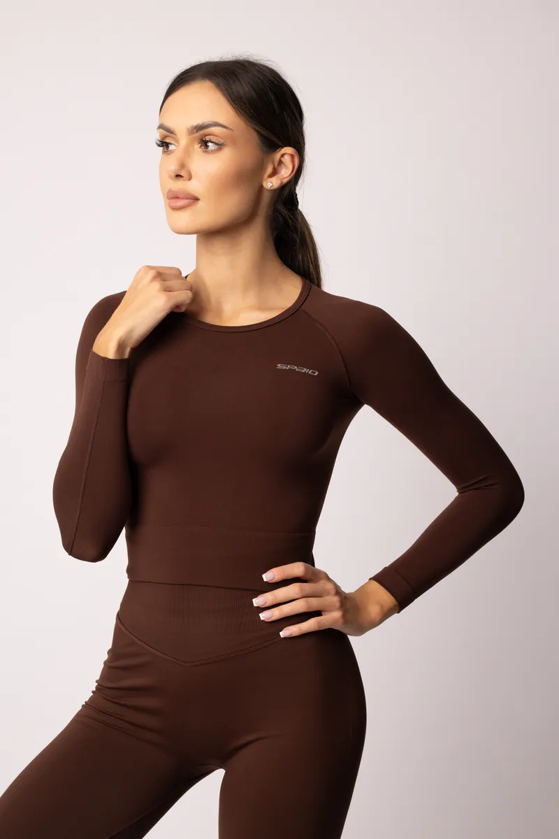 Spaio SPAIO RASHGUARD ADAPT MANICA LUNGA COFFEE
