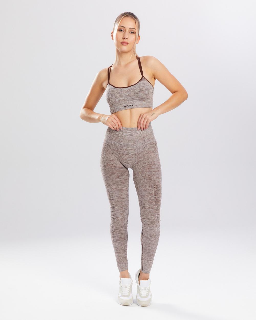 Spaio SPAIO REGGISENO SPORTIVO MELANGE COFFEE Sconto
