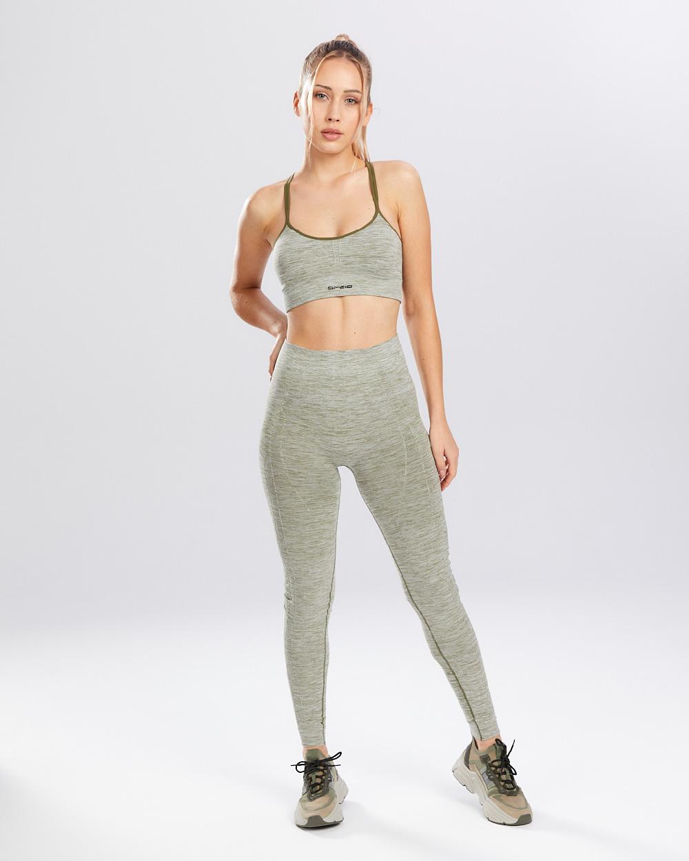 Spaio SPAIO REGGISENO SPORTIVO MELANGE KHAKI Offerta