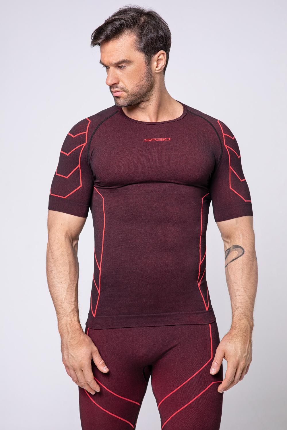 Spaio MAGLIETTA DA UOMO MC "RAPID" NERO/ROSSO