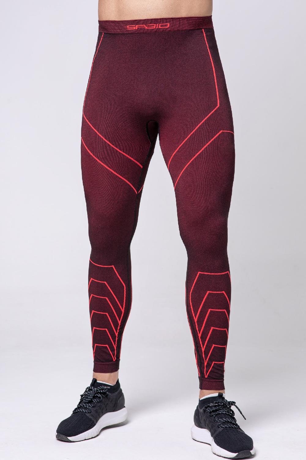 Spaio LEGGINGS DA UOMO RAPID BLACK/RED