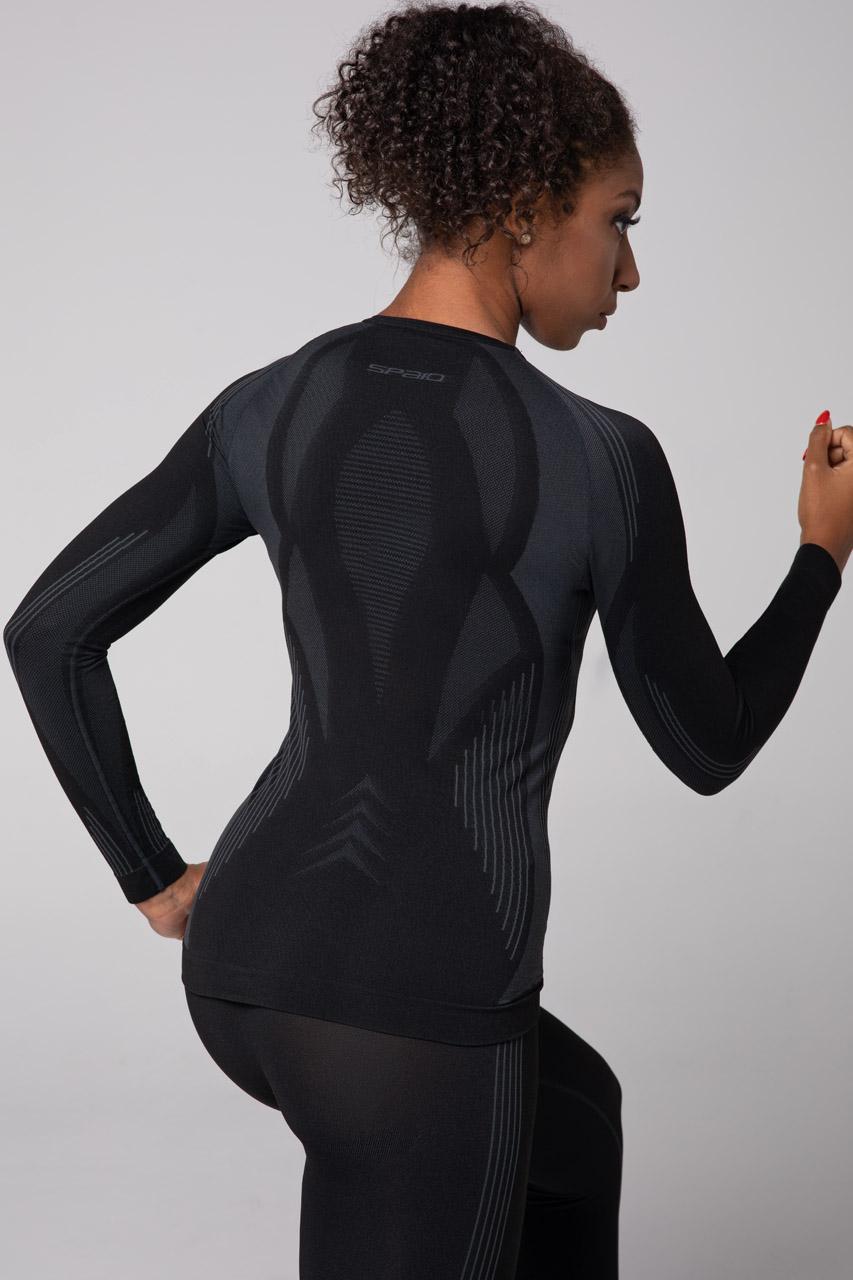 Spaio SPAIO MAGLIA M/L TERMOATTIVA POWERFUL NERO/GRIGIO Promozione Limitata