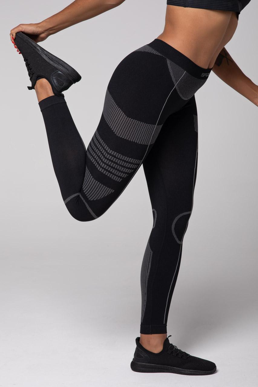 Spaio SPAIO LEGGINS TERMOATTIVI "THERMO-EVO" DONNA NERO/GRIGIO Vendite Flash