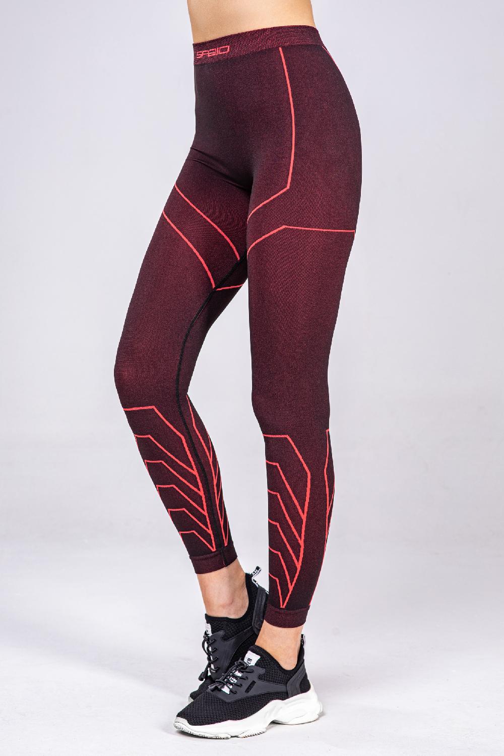 Spaio SPAIO LEGGINS TERMOATTIVI "RAPID" DONNA NERO/ROSSO
