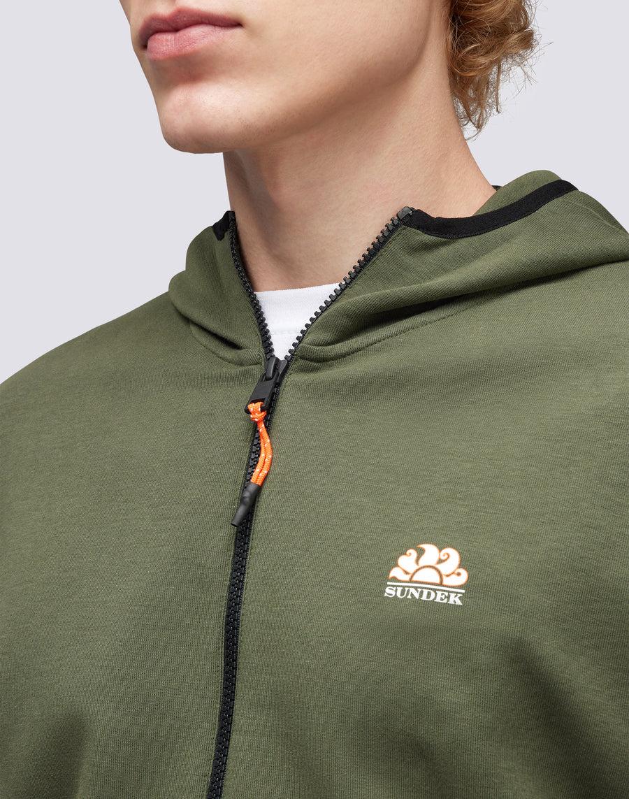 Sundek felpa full zip con cappuccio M411JHIL400-30201 Qualità