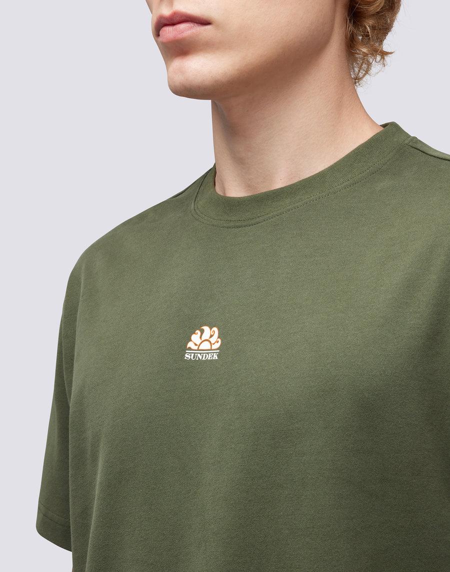 Sundek t-shirt girocollo in cotone con logo M667TEJS700-30201 Spedizione Gratuita