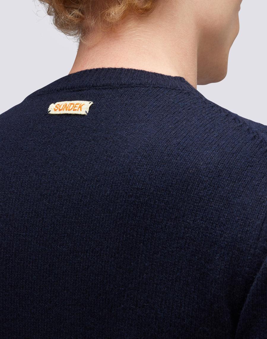 Sundek maglione a girocollo misto cashmere M352KIWS500-00700 Prezzo Ridotto