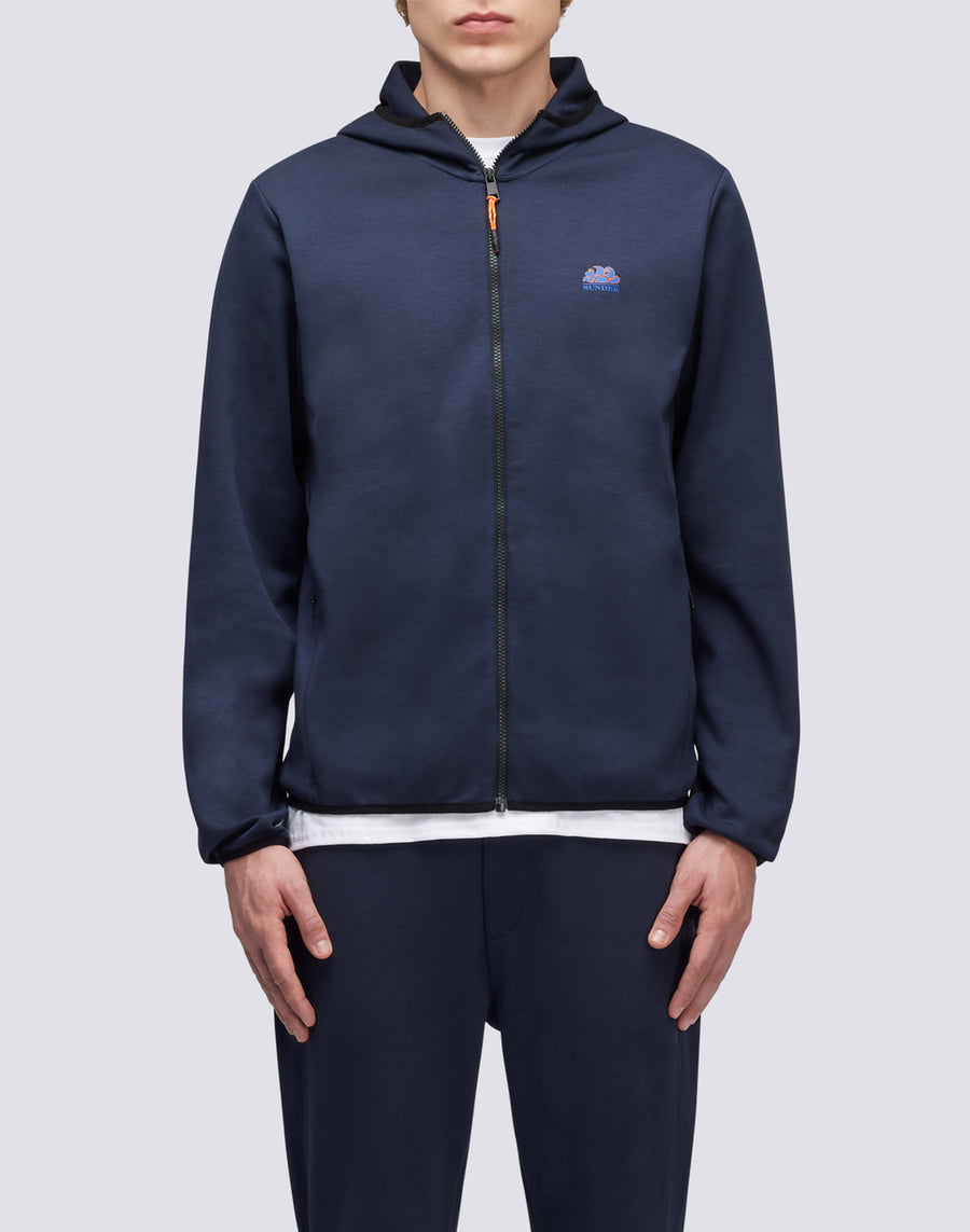 Sundek felpa full zip con cappuccio m411jhil400-00701