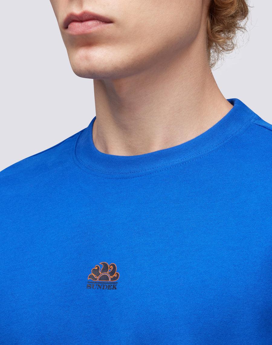 Sundek t-shirt girocollo in cotone con logo M667TEJS700-67501 Presa