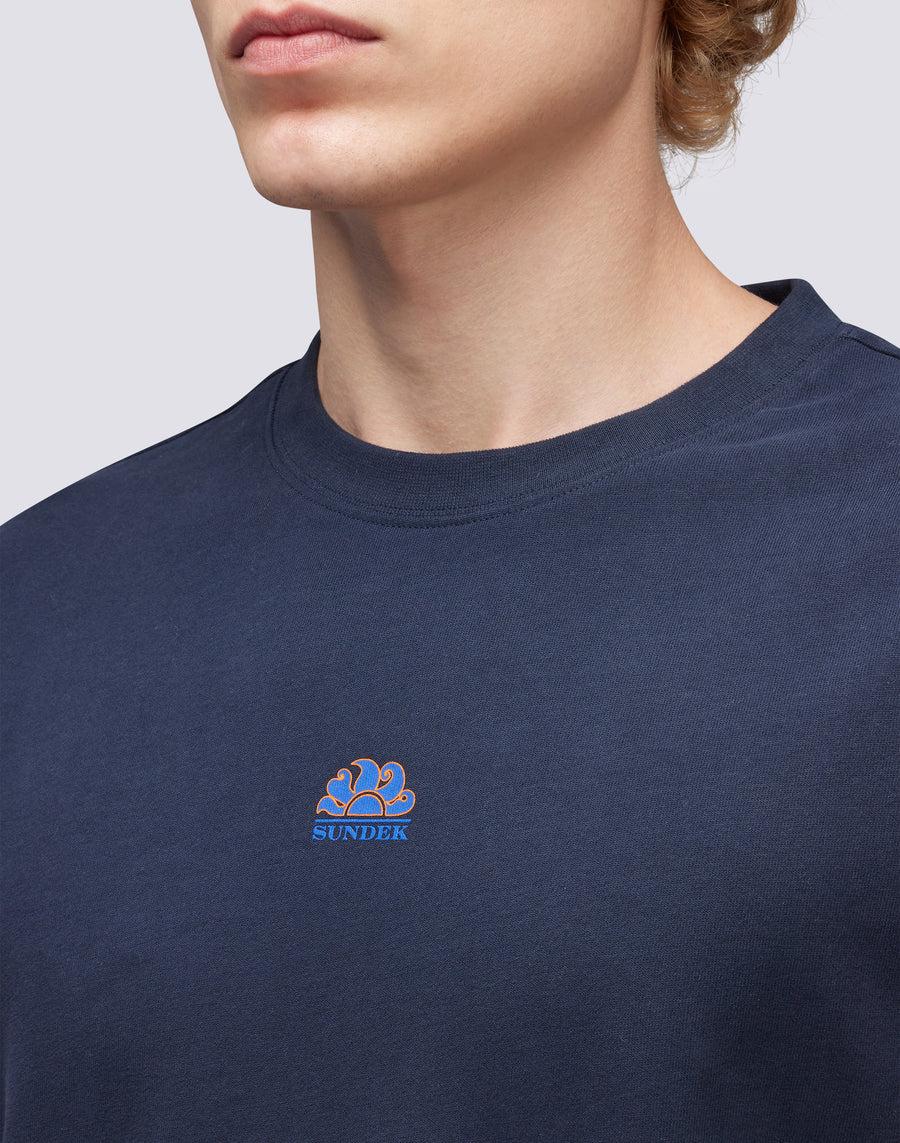 Sundek t-shirt girocollo in cotone con logo M667TEJS700-00701 Online