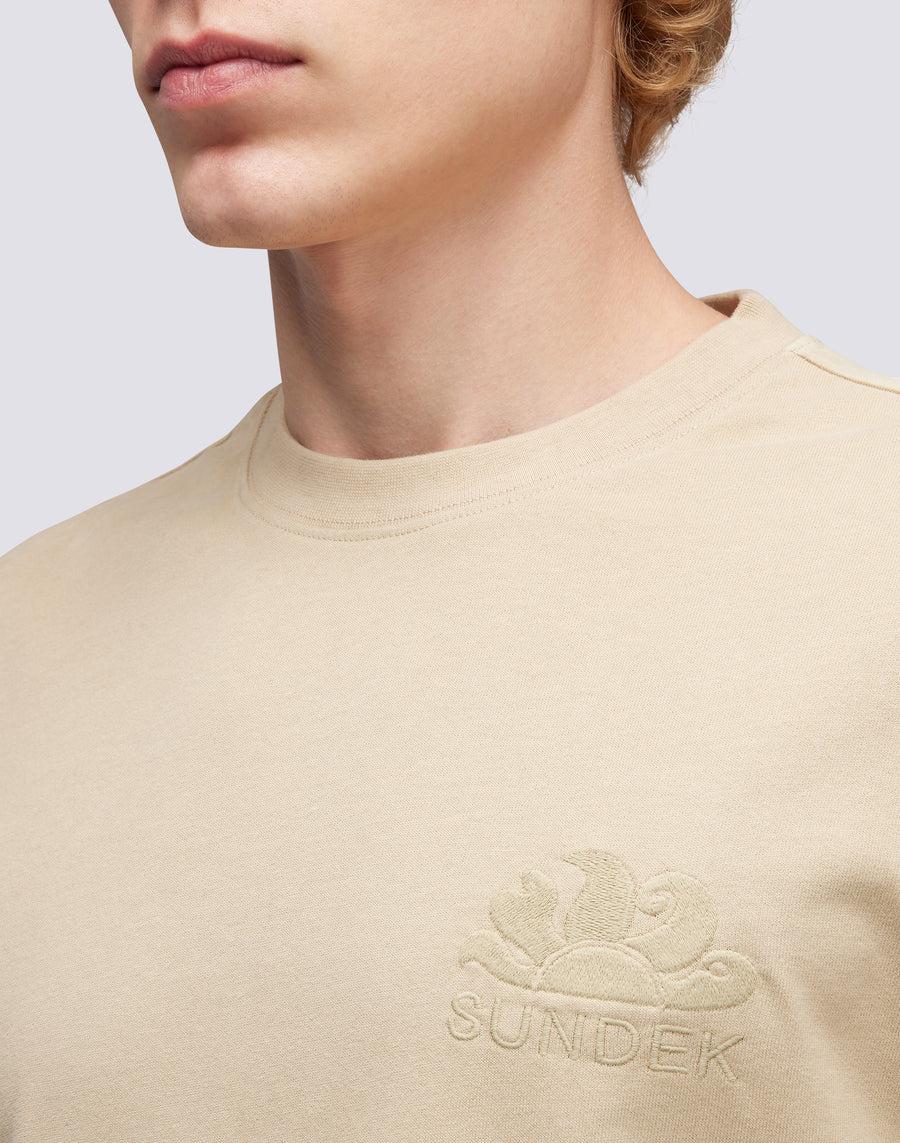 Sundek T-SHIRT GIROCOLLO CON LOGO RICAMATO M170TEJS700-65200 Outlet